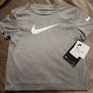 2T Nike Tee shirt, grey w/ white swoosh